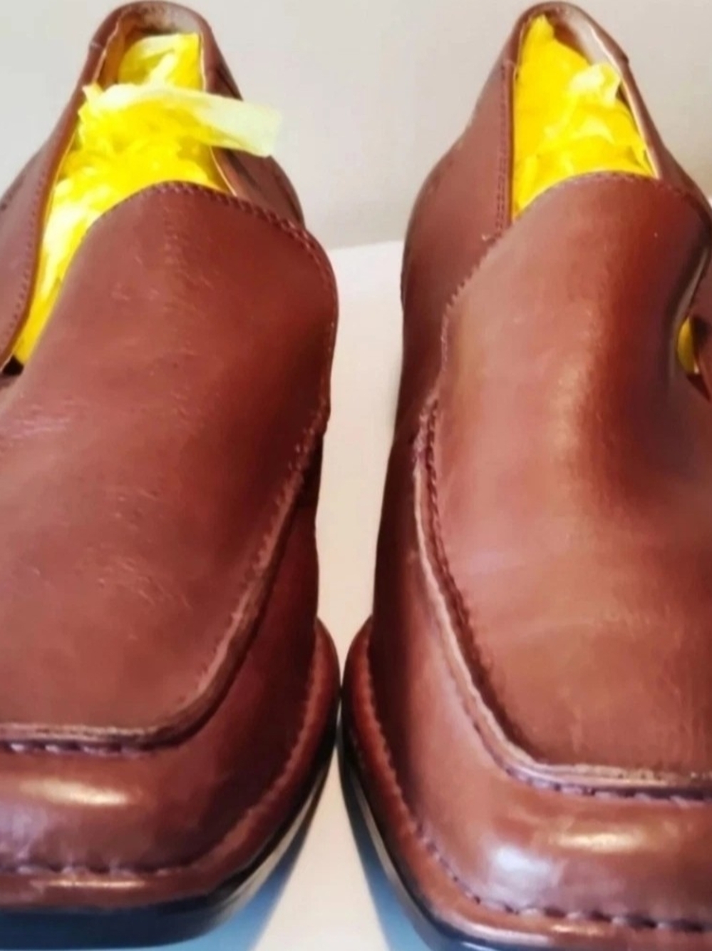 Hush Puppies Mens 12 Wave Reflex Brown Leather Loafers NEW